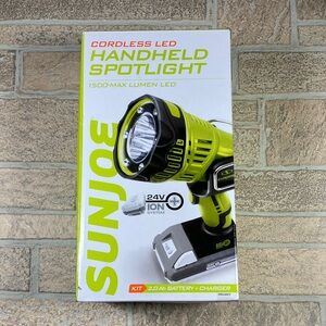 Sun Joe 1500 Lumen LED 24V IONMAX Cordless Handheld Spotlight Battery & Charger